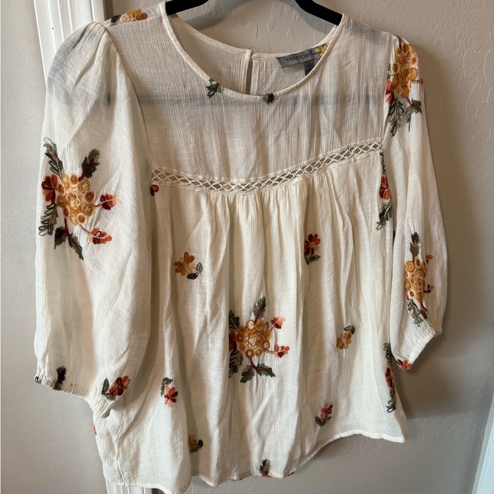 Figueroa & Flower Cream Blouse